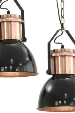Alleen Vandaag vidaXL - Plafondlamp - Zwart - Metaal