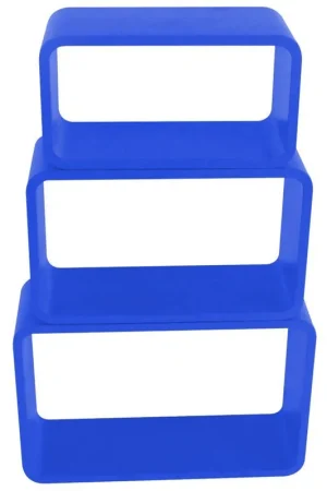 3-delige stapelplank in hoogglans blauw Hoge Kwaliteit