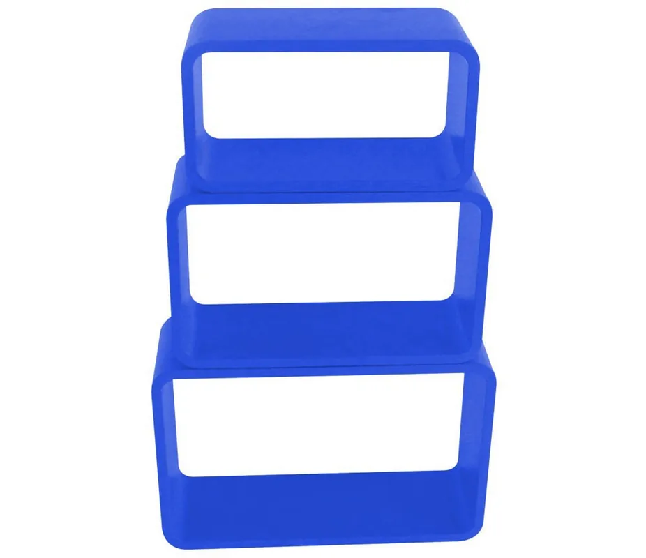 3-delige stapelplank in hoogglans blauw Hoge Kwaliteit