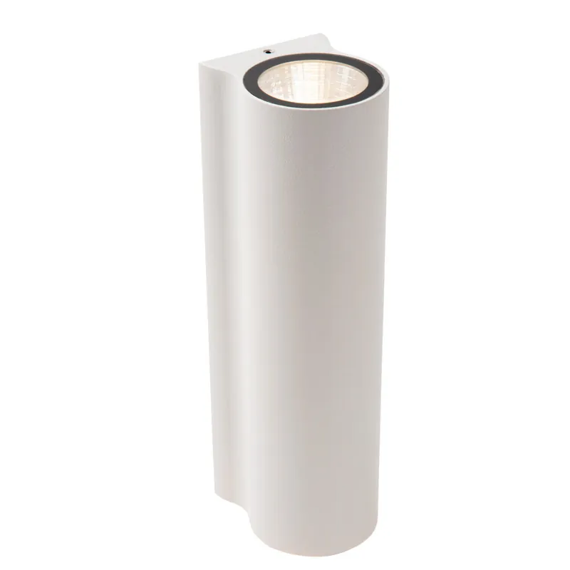 Lucide AKRA - Wandlamp Binnen/Buiten - LED - 2x6,5W 2700K - IP54 - Wit Direct Beschikbaar