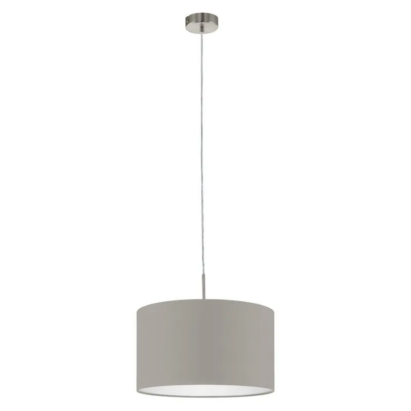 Betrouwbaar EGLOPasteri-Hanglamp-1Lichts-Ø38cm-Nikkel-Mat-Taupe