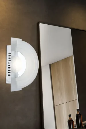 LED wandlamp, chroom, glas, L 20 cm Dagaanbieding