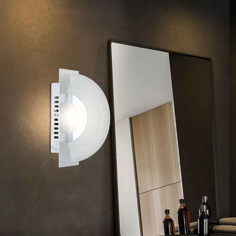LED wandlamp, chroom, glas, L 20 cm Dagaanbieding