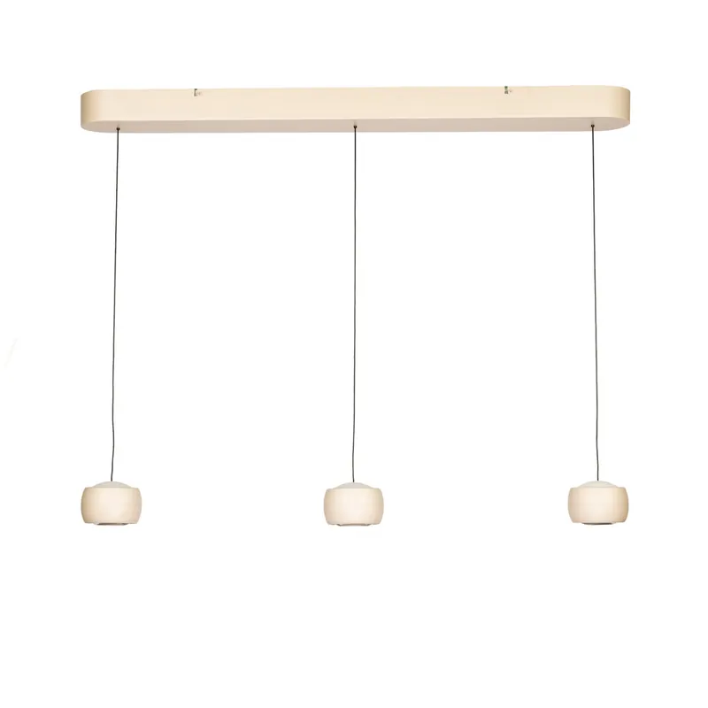 Beste Prijs Cosmo 3-lichts hanglamp balk mat beige LED dim-to-warm