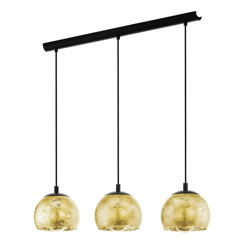 EGLOAlbaraccinHanglamp-E27-78cm-Zwart/Goud Direct Verzonden