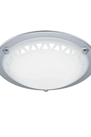 LED plafondlamp, metaal, glas, gesatineerd, D 30cm Laatste Versie