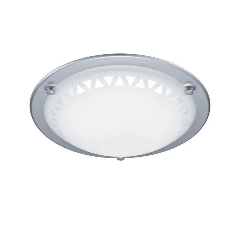 LED plafondlamp, metaal, glas, gesatineerd, D 30cm Laatste Versie