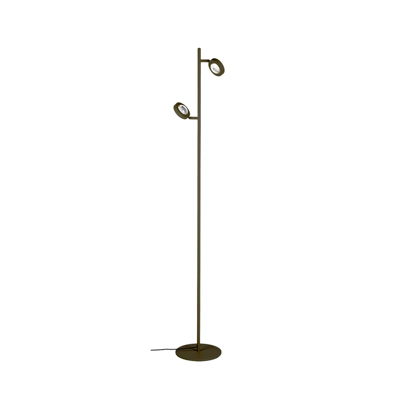Koop Online Dimbare vloerlamp Jake met richtbare spots in anodic brown