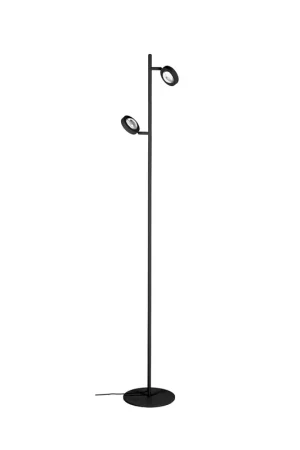 Alleen Vandaag Dimbare vloerlamp Jake met richtbare spots in zwart