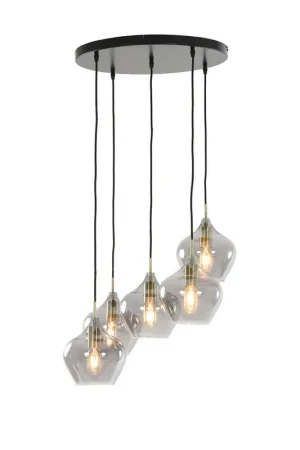 Hanglamp Rakel - Antiek Brons - Ø61cm - 5L Meest Verkocht