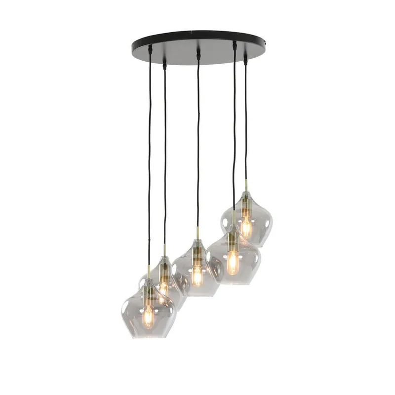 Hanglamp Rakel - Antiek Brons - Ø61cm - 5L Meest Verkocht