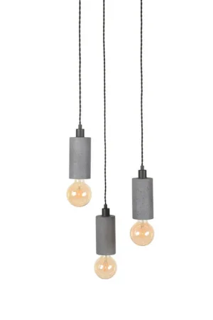 Gecertificeerd LABEL51 - Hanglamp Fresco - Beton - 30x30x120cm