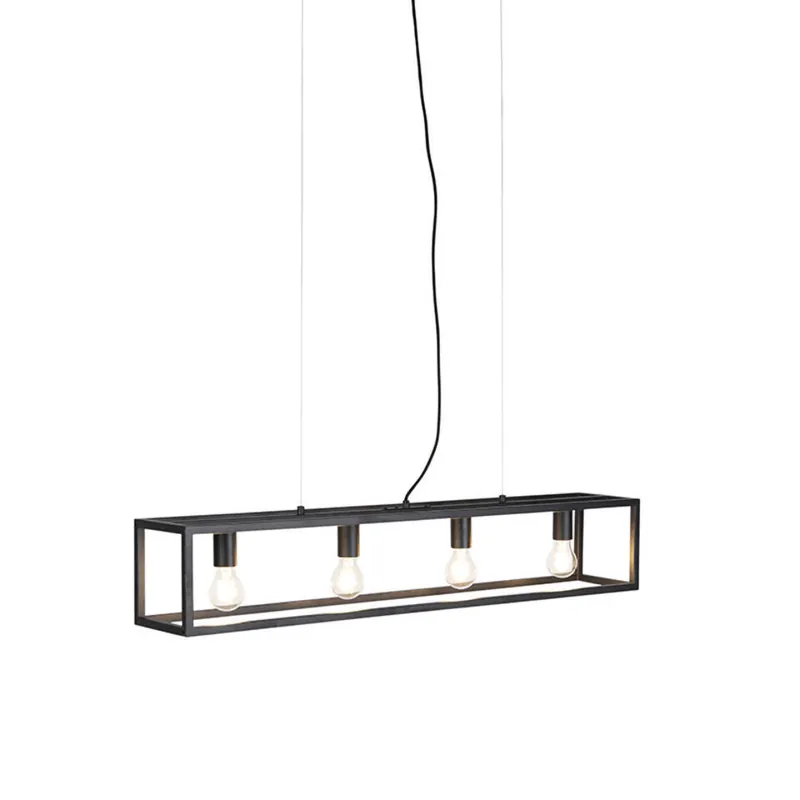 Weekendaanbieding Qazqa hanglamp cage zwart e27