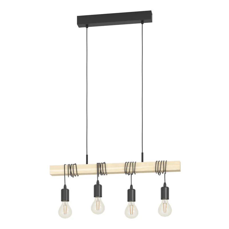 Meest Verkocht EGLOTownshendHanglamp-E27-70cm-Zwart/Bruin