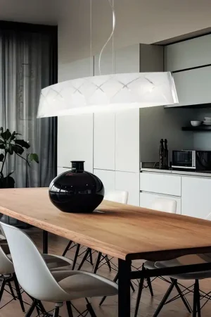 Design plafondlamp met figuurglas Aanbieding