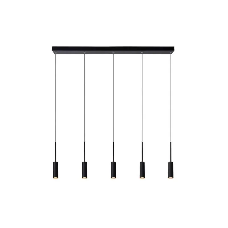 Lucide hanglamp Tubule - zwart Op = Op