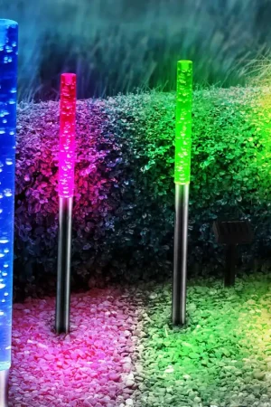 Set van 4 LED solarlampen voor buiten met kleurwisselaar Koopje