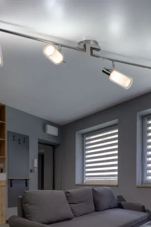 4-lichts plafondlamp met verplaatsbare spots MAURICIO Gereduceerde Prijs