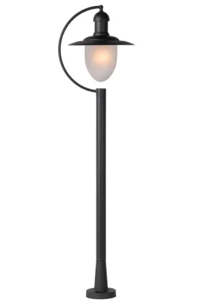 Op = Op Lucide ARUBA - Lantaarnpaal - Ø 25 cm - 1xE27 - IP44 - Zwart