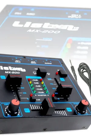 Betaalbaar 2-kanaals compacte mixer inclusief microfoon
