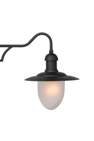 Lucide ARUBA - Wandlamp Binnen/Buiten - Ø 25 cm - 1xE27 - IP44 - Zwart Fabrieksprijs
