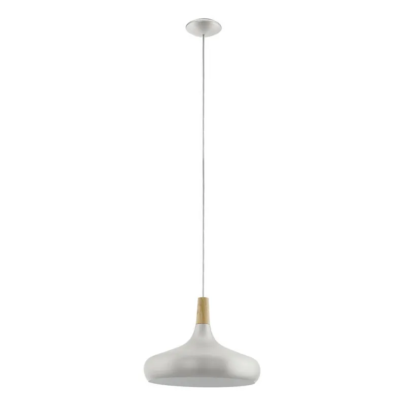 EGLO Sabinar Hanglamp - E27 - Hout - Bruin/Zilver Lage Kosten