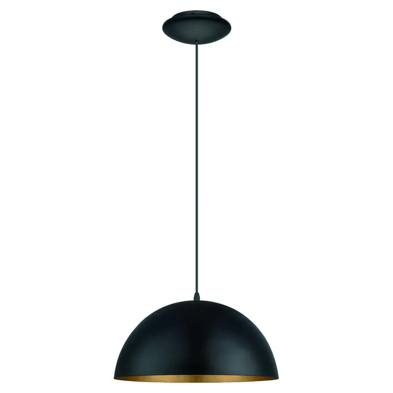 EGLOGaetanoHanglamp-E27 - 1Lichts-Ø38cm-Zwart, Goud Must-Have