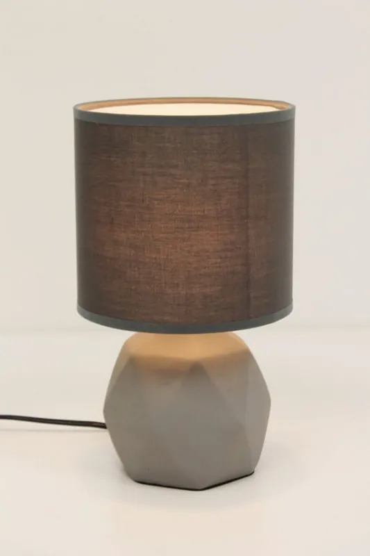 Betongrijze tafellamp SEM | grijze kap Ø 16 cm Bestel Nu