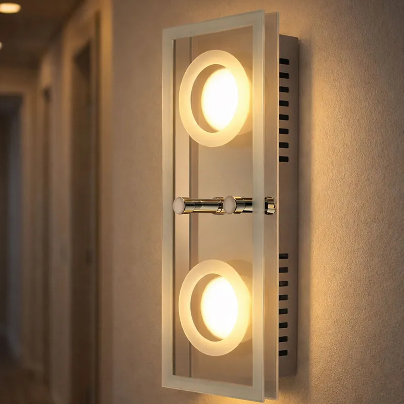 LED wandlamp, chroom, helder glas, L 25 cm Laatste Versie