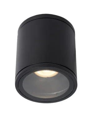 Lucide AVEN - Plafondspot Badkamer - Ø 9 cm - 1xGU10 - IP65 - Zwart Meest Verkocht