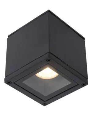 Lucide AVEN - Plafondspot Badkamer - 1xGU10 - IP65 - Zwart Bestseller