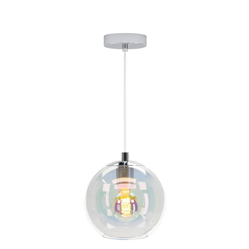 EGLO Ariscani 2 Hanglamp - E27 - Ø 20 cm - gekleurd glas - Chroom Snelle Levering