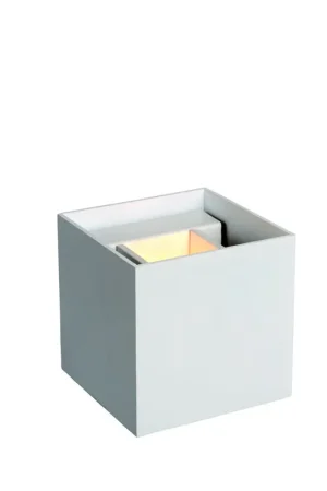 Lucide AXI - Wandspot / Wandlamp Badkamer - LED - 2x7W 2700K - IP54 - Verstelbare stralingshoek - Wit Direct Verzonden