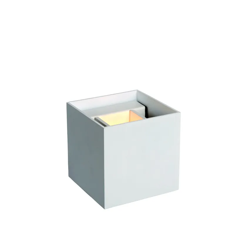 Lucide AXI - Wandspot / Wandlamp Badkamer - LED - 2x7W 2700K - IP54 - Verstelbare stralingshoek - Wit Direct Verzonden