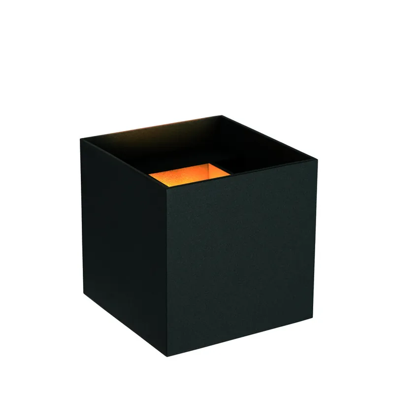 Hoge Kwaliteit Lucide AXI - Wandspot / Wandlamp Badkamer - LED - 2x7W 2700K - IP54 - Verstelbare stralingshoek - Zwart