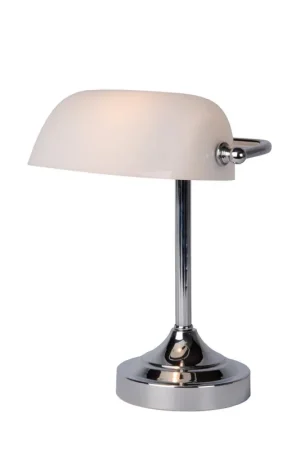 Lucide BANKER - Bureaulamp - 1xE14 - Chroom Direct Beschikbaar