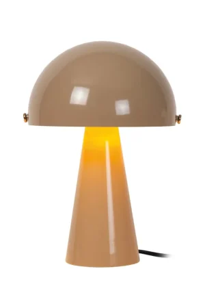 Seizoensaanbieding Lucide BARONE - Tafellamp - Ø 23 cm - 1xE27 - Taupe | Vibes