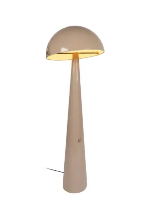 Lucide BARONE - Vloerlamp - Ø 52,6 cm - 1xE27 - Taupe | Vibes Gratis Verzending