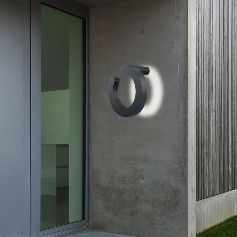 Betaalbaar LED wandlamp, aluminium, grijs 30 cm