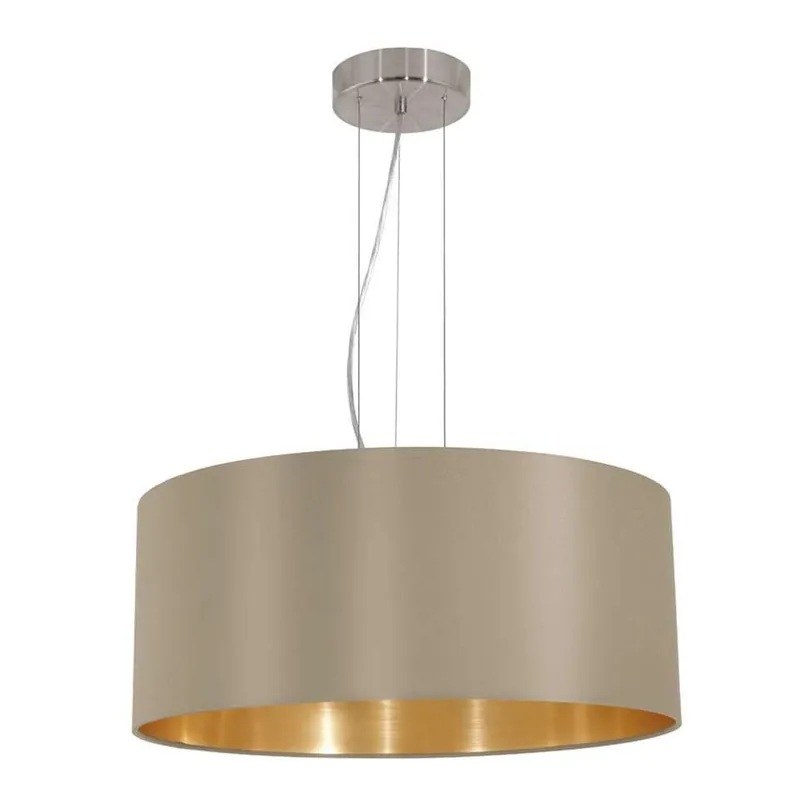 Populair EGLO hanglamp Maserlo rond - taupe/goudkleur