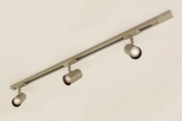 LUNA railset spanningsrail 1 meter + 3 spots CILINDRO | Staal Finale Uitverkoop
