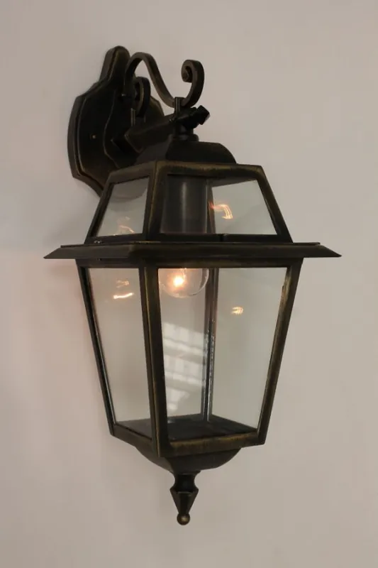 Lage Kosten Fraaie nostalgische buitenlamp NICIA hang | Oud goudkleur