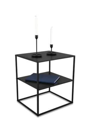 Bestseller Mirrors and more Bijzettafel Chloe H 51 cm B 40 cm zwart