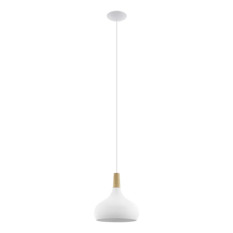 Superprijs EGLOSabinarHanglamp-E27-Ø28cm-Wit/Bruin