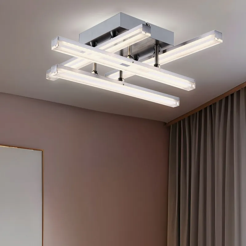 LED design plafondlamp, mat nikkel LOMBARDIA Direct Verzonden