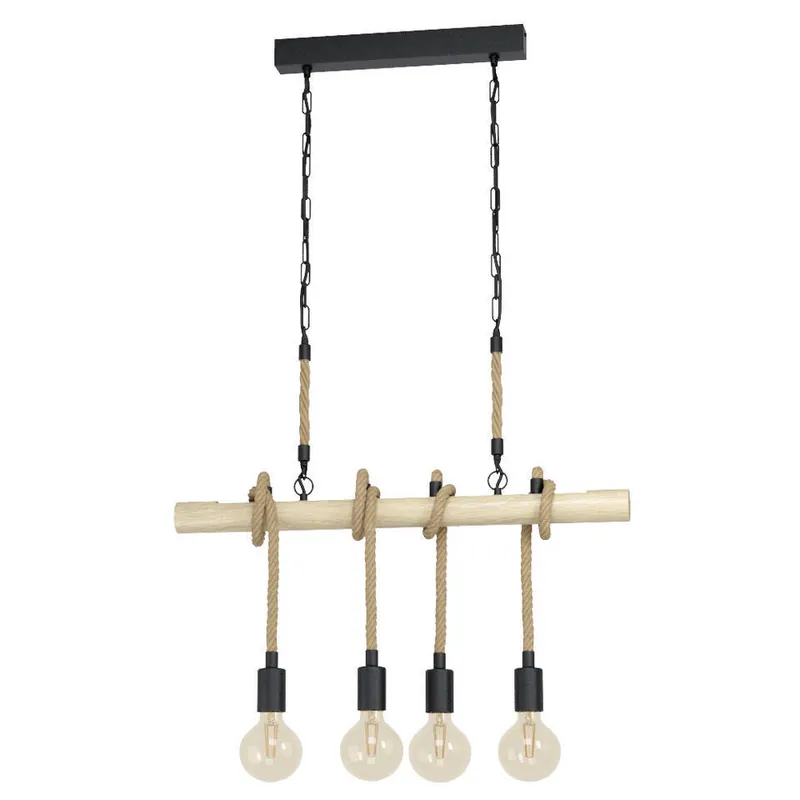 EGLOYoungstownHanglamp-E27-70cm-Zwart/Bruin Weekendaanbieding