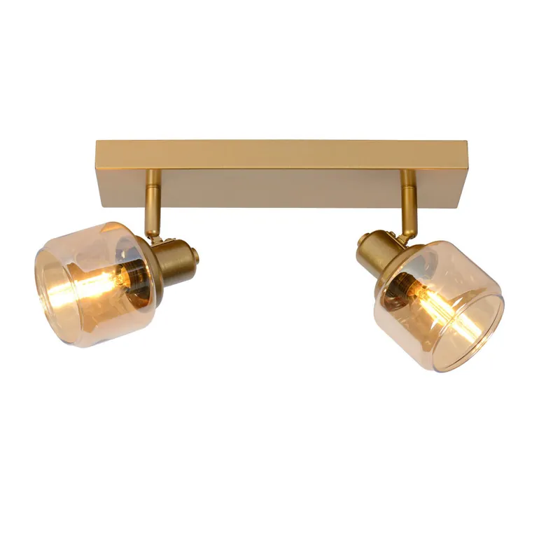 Merkproduct Lucide BJORN - Plafondspot - 2xE14 - Mat Goud / Messing