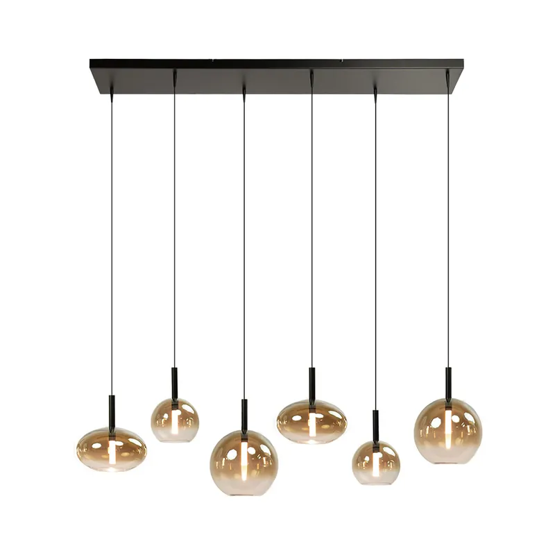 Hanglamp 6-lichts – Zwart Beperkt Aanbod