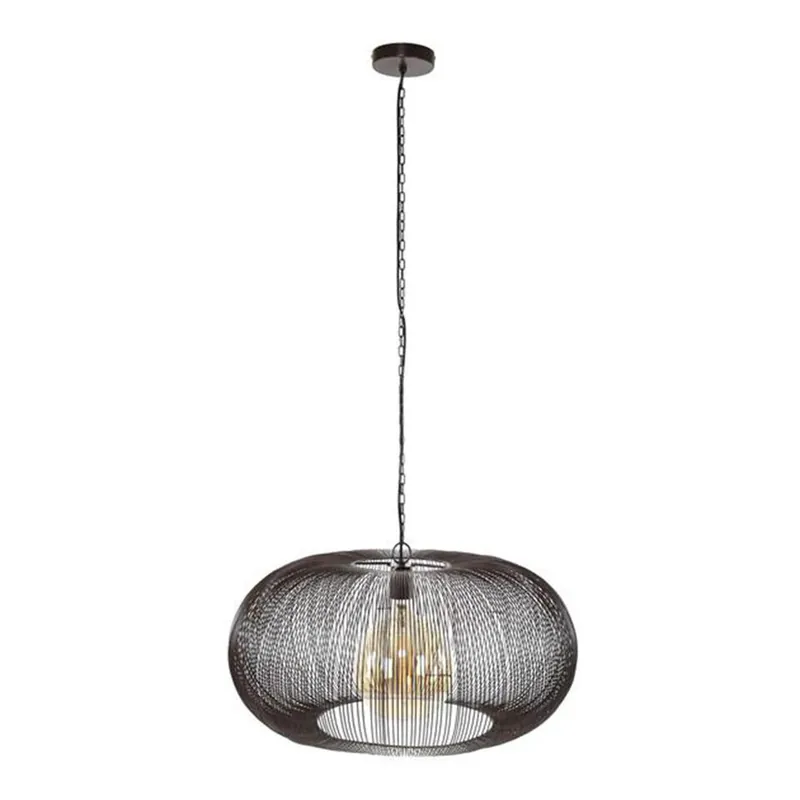 Industriële hanglamp Jill koper bruin - 70x70x150 cm - Nikkel - Zwart Gratis Retour