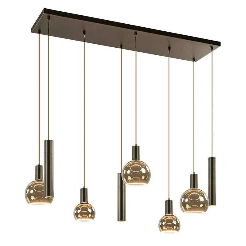 Korting Hanglamp 8-lichts brons